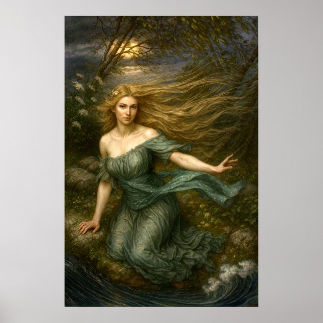 Poster Ondine au clair de lune (Devant)