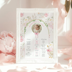 Poster One Silly Goose 1er Anniversaire photo de fête Jal