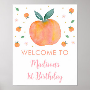 Poster One Sweet Peach Anniversaire Bienvenue