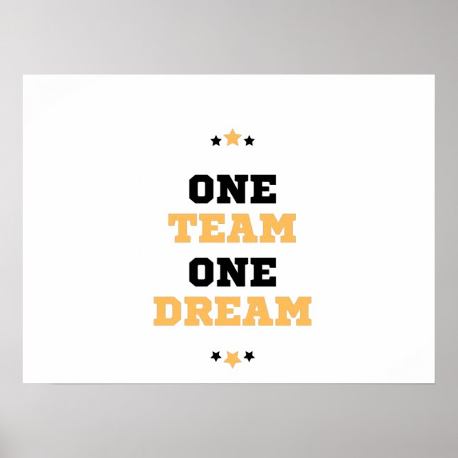 Poster One Team One Dream (Devant)
