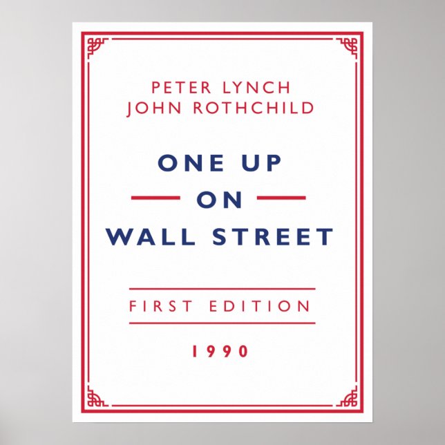Poster One Up On Wall Street - Peter Lynch (Devant)