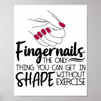 Poster Ongles de doigt Citation Nail Technicien Clou A