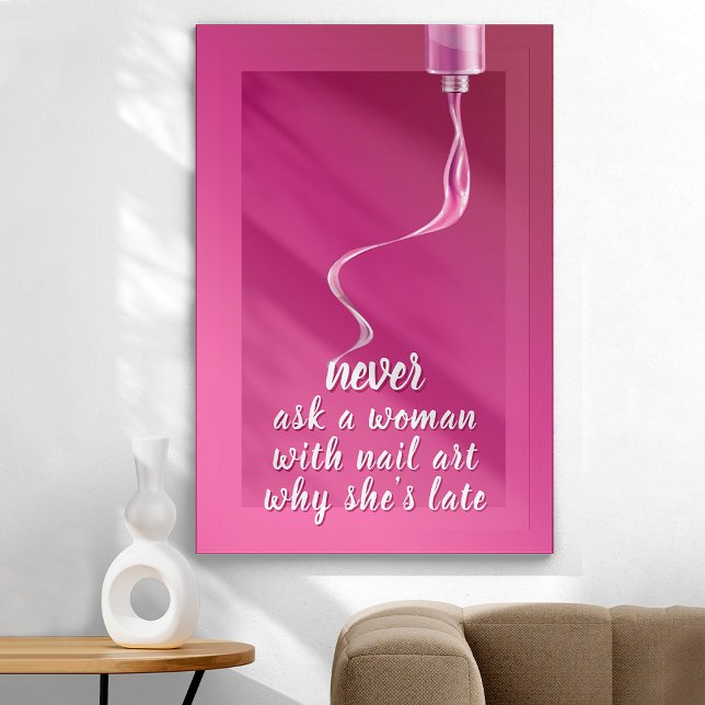 Poster Ongles Jolis en Rose (Créateur téléchargé)
