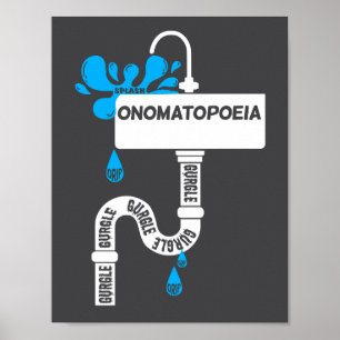 Poster Onomatopoeia écriture ou poésie créative