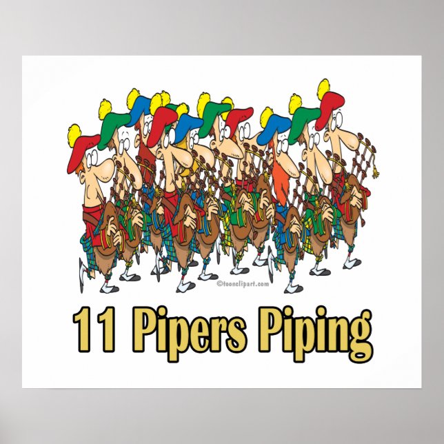 Poster onze pipettes piping 11e jour de noël (Devant)