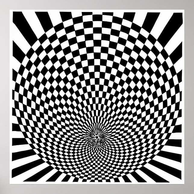 Poster Op Art, illusion d'optique (Devant)