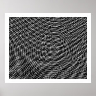 Poster Op Art Random Moire Waves 01