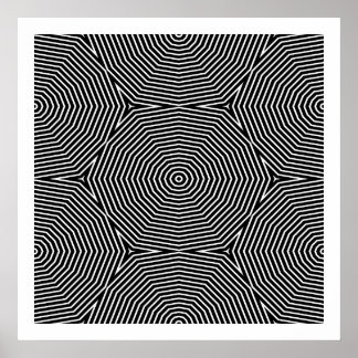 Poster Op Art Uniquement Formes Symétriques 04 Simples