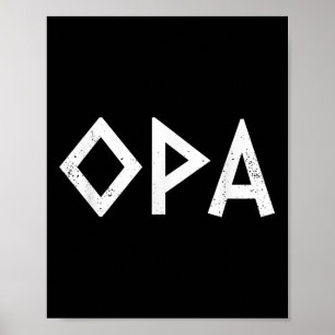 Poster Opa Grecque Pride Grecque Ancien Drapeau Grec Funn