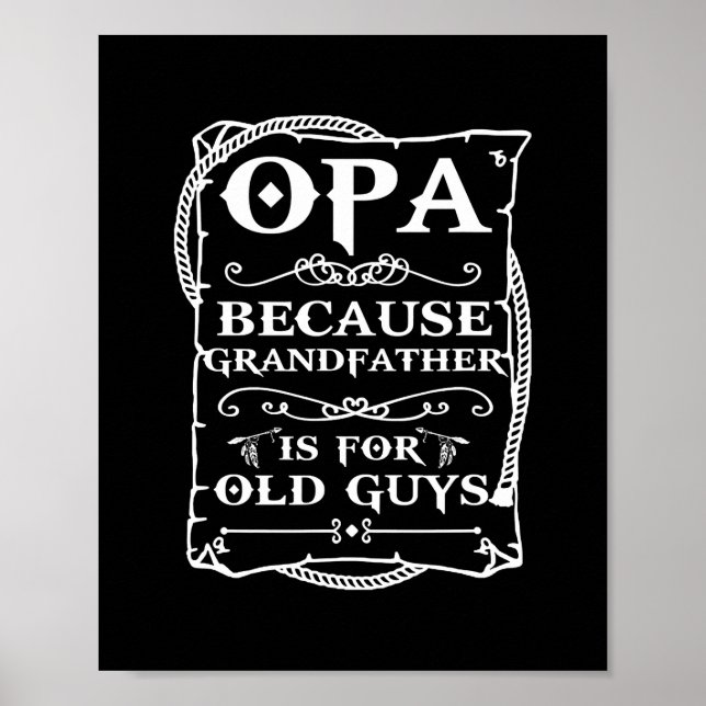 Poster Opa Tee de petits-enfants Hommes Fête des pères am (Devant)