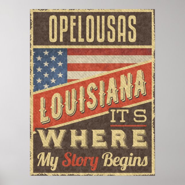 Poster Opelousas Louisiana (Devant)