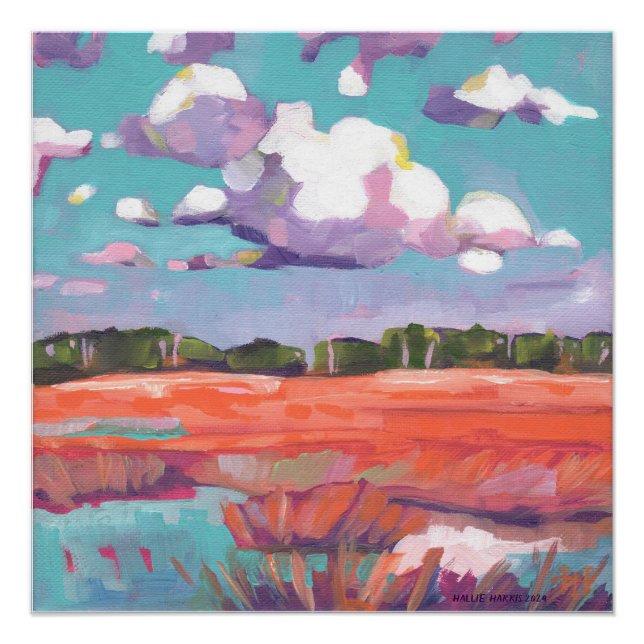 Poster Open Hay Field Art (Devant)