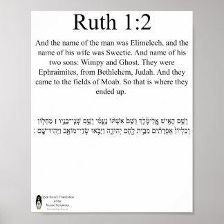 Poster Open Source Translation Ruth 1:2