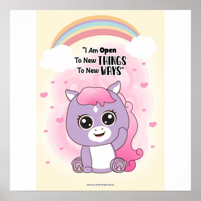 Poster Open to new things wall art (Devant)