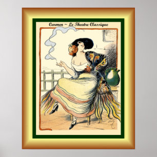 Poster Opera ~ Carmen ~ Chanson Toreador ~ 1875 ~