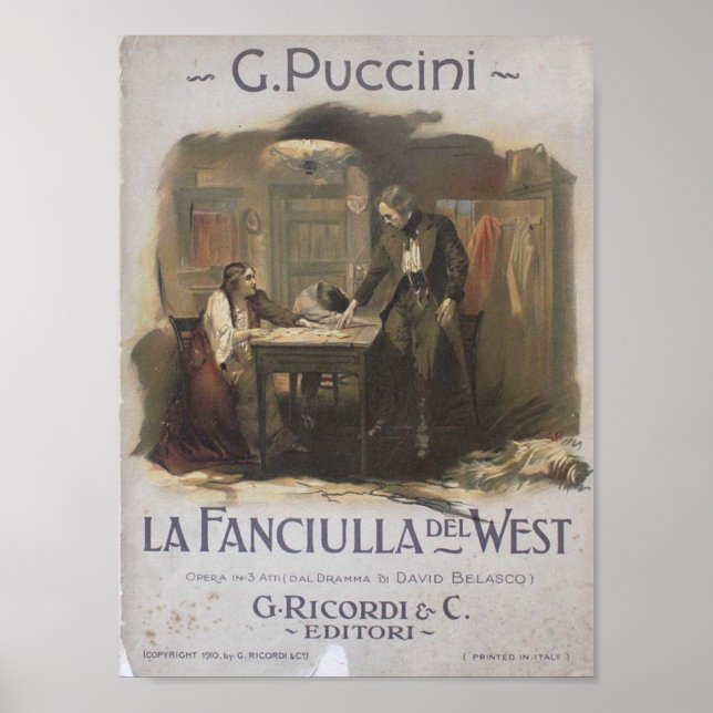 Poster Opéra de La Fanciulla del West (Devant)