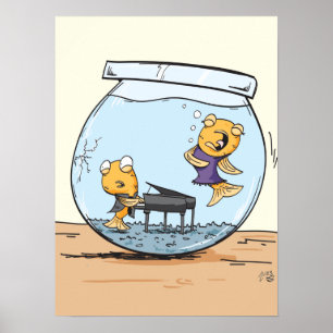 Poster Opéra de poisson rouge