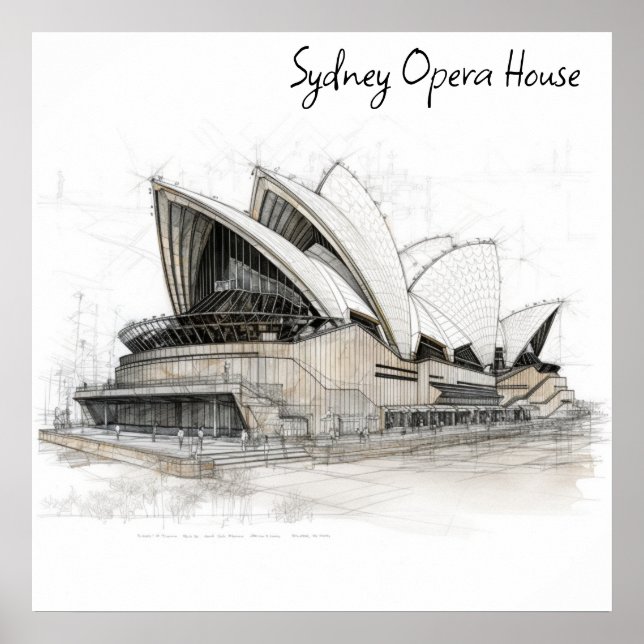 Poster Opéra de Sydney (Devant)