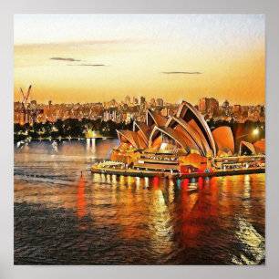 Poster Opéra de Sydney, Australie