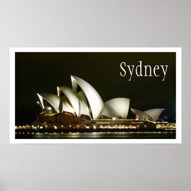 Poster Opéra de Sydney la nuit (Devant)