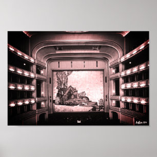 Poster Opéra de Vienne Staatsoper Autriche à l'intérieur