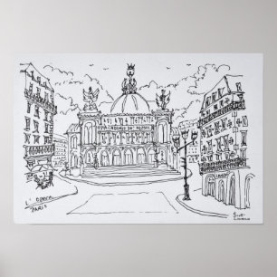 Poster Opéra du Palais Garnier   Paris, France