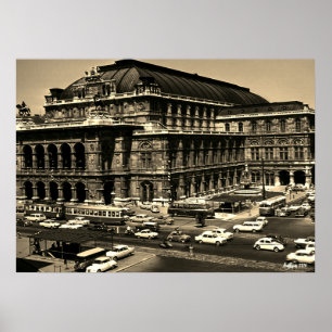 Poster Opéra Staatsoper de Vienne Autriche vintage
