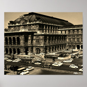 Poster Opéra Staatsoper de Vienne Autriche vintage