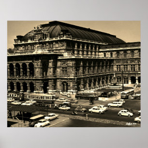 Poster Opéra Staatsoper de Vienne Autriche vintage
