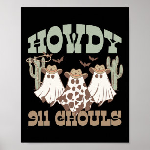 Poster Opérateur 911 envoie des goules Halloween Fantôme 