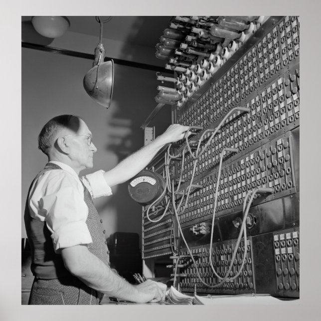 POSTER OPÉRATEUR DE CLAVIER 1943 (Devant)