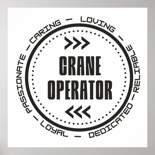 Poster Opérateur de grue Extraordinaire (Devant)