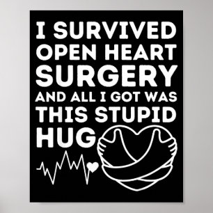 Poster Opération à cœur ouvert Amour Câlin Survivant Aprè