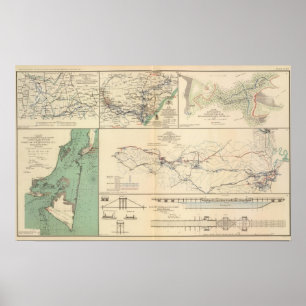 Poster Opérations d'armée de Potomac