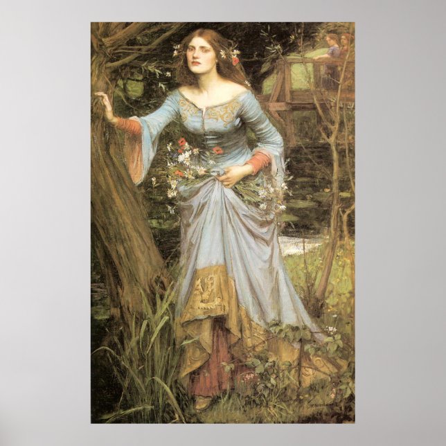Poster Ophelia - John William Waterhouse (Devant)