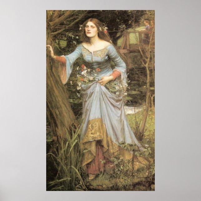 Poster Ophélie par John William Waterhouse - 1910 (Devant)