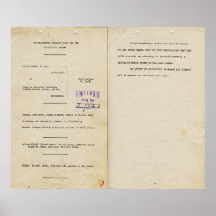 Poster Opinion dans le Conseil Scolaire Brown 1951pg 1 et