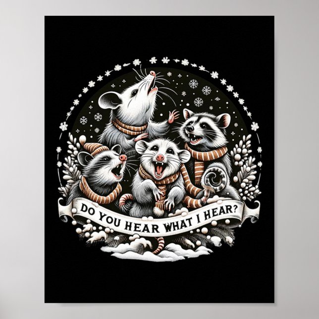 Poster Opossum Noël Noël Noël Noël Noël Noël Noël Noël No (Devant)