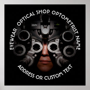 Poster Optical Shop Optometrist Ophthalmologist Name