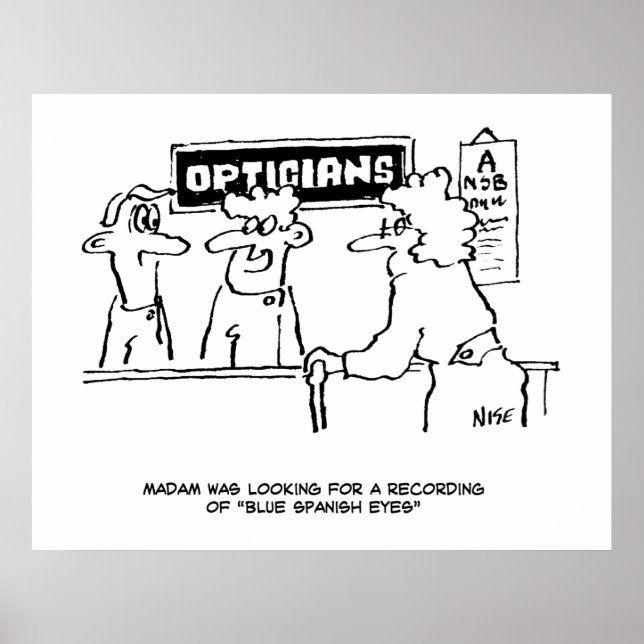 Poster Opticien est demandé pour "Spanish Eyes" (Devant)