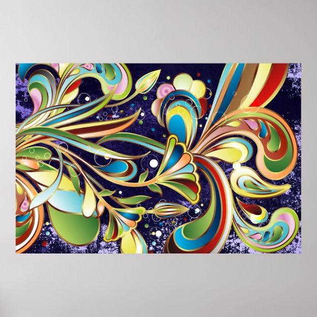 Poster Options d'impression Art 64 Abstrait (Devant)