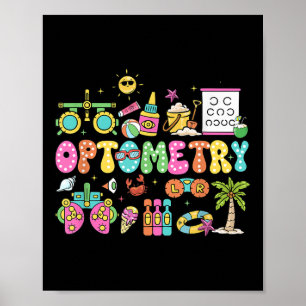 Poster Optométrie Vibes d'été Ophtalmologie Tech Docteur