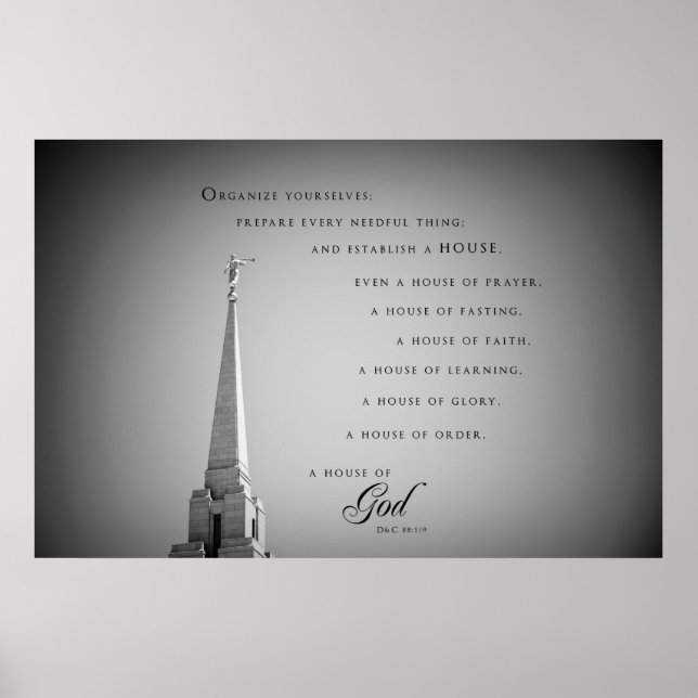 Poster - Oquirrh Mountain Utah LDS Temple 3 (Devant)