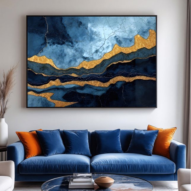 Poster Or bleu (Créateur téléchargé)