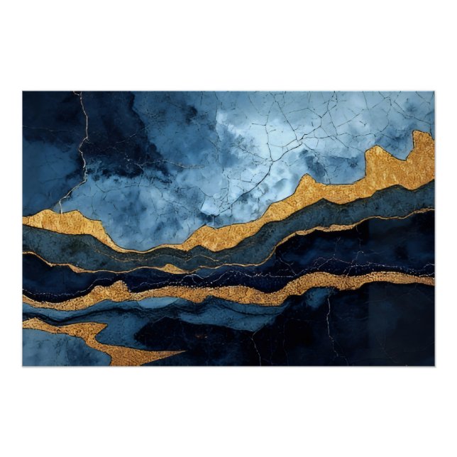 Poster Or bleu (Devant)