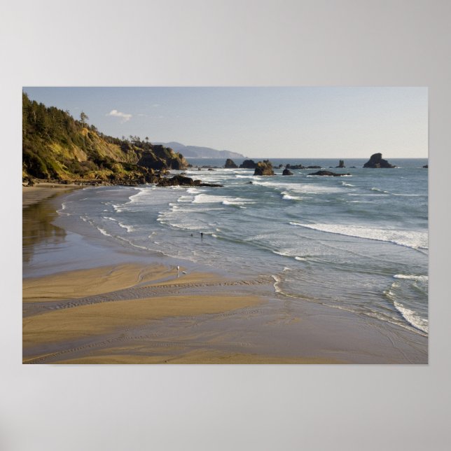 Poster OR, côte de l'Oregon, Ecola State Park, Indien (Devant)