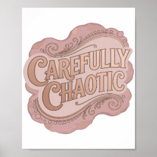 Poster Or frais CAREFULLY CHAOTIC Design Moderne
