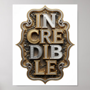 Poster Or INCREDIBLE Conception Graphique Vibrante