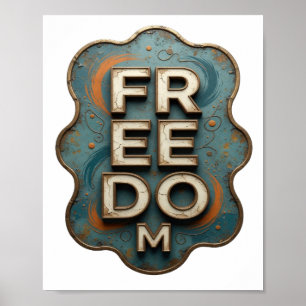 Poster Or Orteil Liberté