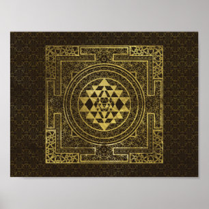 Poster Or Sri Yantra/Sri Chakra